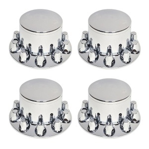 TR584-TWC | 4 pcs of Chrome Plastic Rear Wheel Cover w/ 33MM Lug Nut Covers