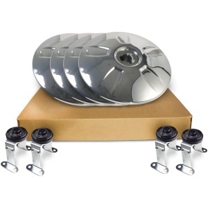 TR588-TWC | Aerodynamic 22.5" Chrome Wheel Caps for Semi Trucks