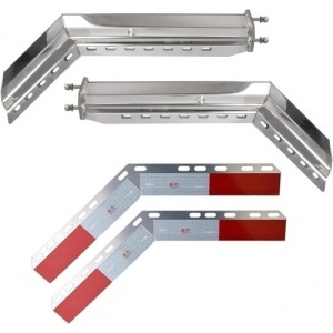 TRMFH407 | 2" Bolt Pattern Stainless Steel Mud Flap Hangers with Reflectors