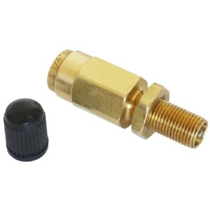 TR14IV | Air Inflation Schrader Valve for 1/4" OD Air Line Tubing w/ PTC