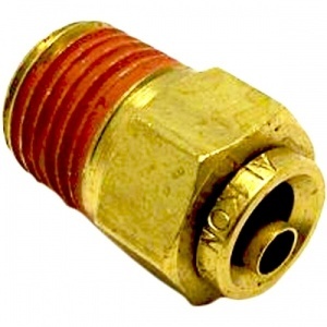TR14SF14 | Push To Connect Brass Male Fitting Straight 1/4" O.D. 1/4" I.D.