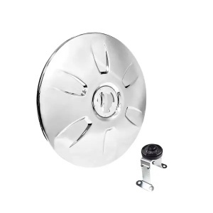TR639-TWC | Single 22.5" Chrome Wheel Cap & Latch Set for Semi Trucks